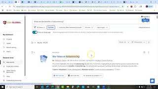 Natural Language searching feature in EBSCO