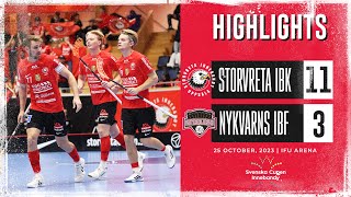 Highlights Svenska Cupen Storvreta IBK vs Nykvarns IBF 11-3