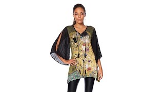 Jamie Gries Collection Artist Series PleatedSleeve Blouse