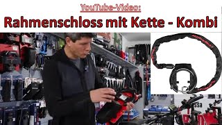 Rahmenschloss mit Kette Kombination für schmale und breite Reifen - Wie funktioniert das?