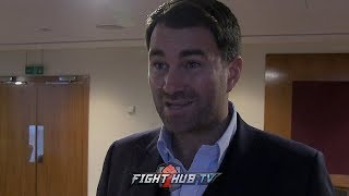 EDDIE HEARN "KELL BROOK IS THE SLIGHT FAVORITE TO FIGHT AMIR KHAN..BUT WE HAVE A LONG WAY TO GO"