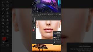 Mind-blowing technique to create realistic lipsticks in photoshop #shorts #changeLipsColor