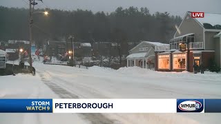 Snow begins to change to wintry mix in Peterborough