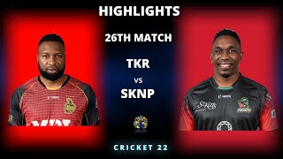 TKR vs SKNP 26th Match CPL 2022 Highlights | TKR vs SKNP Full Match Highlights | Hotstar | Cricket