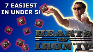 7 EASIEST Achievements in under 5 minutes! | Hearts of Iron IV