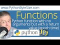 Python function with no arguments but with a return value (epoch time)