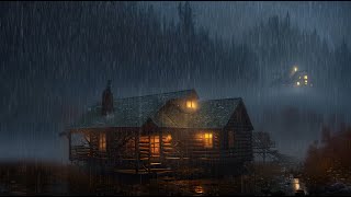 Relaxing Rain and Cozy Cabin Ambience 🌧️✨ Sleep Sounds to Ease Stress and Anxiety (100% Ad-Free)