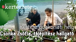 Kertész gyakorlati hely: Csonka Zsófia tájépítész hallgató