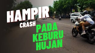 NGEVLOG HAMPIR CRASH || KEBURU HUJAN || AKASO BRAVE 7.