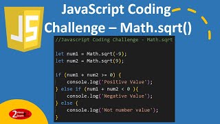 Javascript Coding Challenge : Find Math.Sqrt Code Output - Episode 26