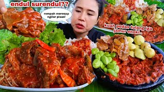 EAT, BEEF RIBS IN SPICY SAUCE, LALAPAN, RAW JENGKOL, PETE, SAMBAL TERASI