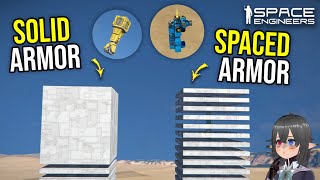 Solid Versus Spaced Armor Tested Against Missile, Space Engineers