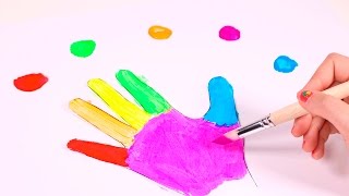 🔤 LOS COLORES 🔤 Pintar mano de colores | Aprender Jugando