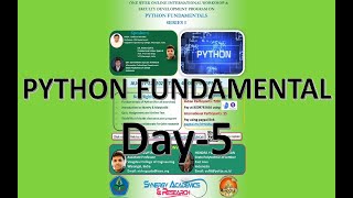 Python Fundamentals-5 || International workshop and FDP on Python|| Studies Studio