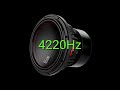 Tone frequency 4220Hz. Test your hearing! speakers/headphones/subwoofer