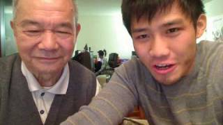 Cute Old Asian Grandpa Learns English