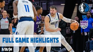 Luka Doncic (28 points) Highlights vs. Sacramento Kings | 3/26/24