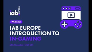 Introduction to In-Gaming Webinar