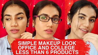 Simple makeup look for office/college no makeup look simple daily wear makeup look affordable