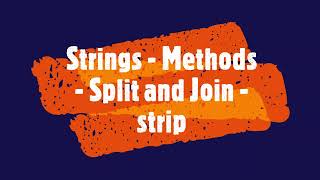 PYTHON - Strings - Methods - Split and Join - strip #PythonTips #viral #viralvideo