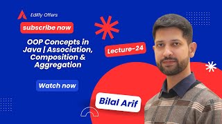🎓 Lecture 24: OOP Concepts in Java | Association, Composition & Aggregation Explained with Examples
