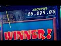 WINNING $85,000 GRAND JACKPOT PROGRESSIVE ON TIMBERJACK SLOT MACHINE