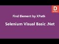 Selenium Visual Basic .Net Find Element by XPath