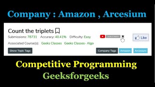 Count the Triplet | Competitive Programming | Array | Data Structures