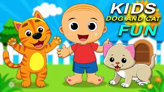 Funny Kid, Cat, and Dog Song | Fun Animal Song for Kids \u0026 Toddlers!