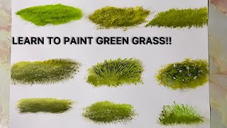 How to Paint Green Grass | How to Paint Grass | Learn To Paint With Yash