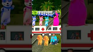 👍🏻🤣 funny dancing dogs \u0026 aunty stop the High speed train #train  #shorts #trend