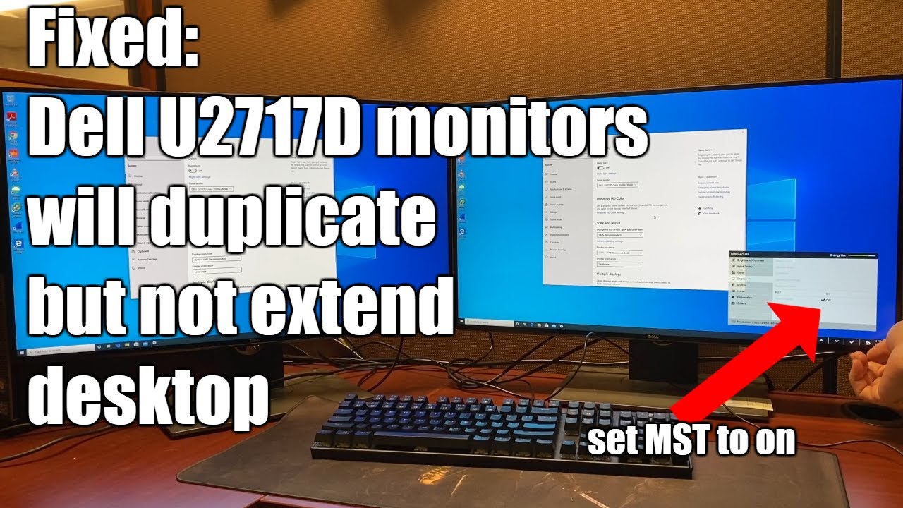 [FIXED] Dell U2717D Monitors Will Duplicate But Not Extend (DisplayPort ...