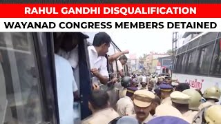 Rahul Gandhi disqualification: Congress committee members observing black day in Wayanad detained