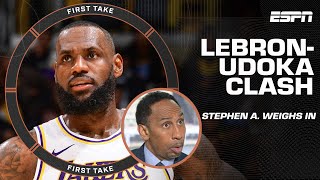 'I'm pretty TICKED OFF!' 😒 - Stephen A. & Shannon REACT to the LeBron-Ime Udoka CLASH 😤 | First Take