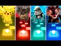 Pikachu Coffin Dance vs Chipi Chipi Chapa Chapa Cat vs Crazy Frog Axel F vs Doorbell Cat - Tiles Hop