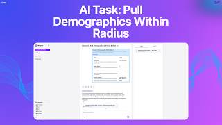 AI Task: Pull Demographics Within Radius