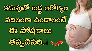 కడుపులో బిడ్డ ఆరోగ్యంగా ఉండాలంటే ఈ పోషకాలు తప్పనిసరి | best food for fetal growth | baby growth