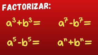 Factorización de sumas o diferencias de potencias impares iguales. Video 1 de 3