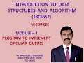 37 - Program to Implement Circular Queue