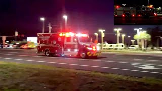 Pasco County Fire Rescue *RESERVE* E12 & R12 Responding with EQ2b & Air-horn!