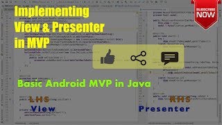 AAA - Part 10, Implementing View & Presenter in MVP | Basic Android MVP in Java