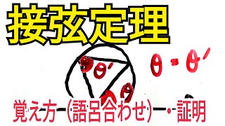 【数学A】接弦定理の覚え方と証明【このやり方なら、来週も忘れない】