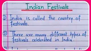 10 lines on Indian festivals in English | Essay on Indian festivals in English | Indian festivals