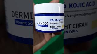 മുഖത്തെ കറുത്ത പാടുകൾക്ക് വിട 🤩||Dermdoc 2%kojic acid night cream🥰