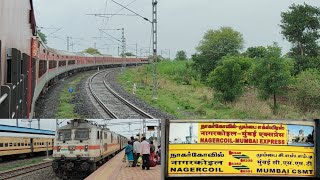 Kurduvadi - Pune Train Journey In 16352 : Nagercoil - Mumbai Express : GMO WAP7 .