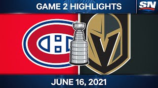 NHL Game Highlights | Canadiens vs. Golden Knights, Game 2 – Jun. 16, 2021