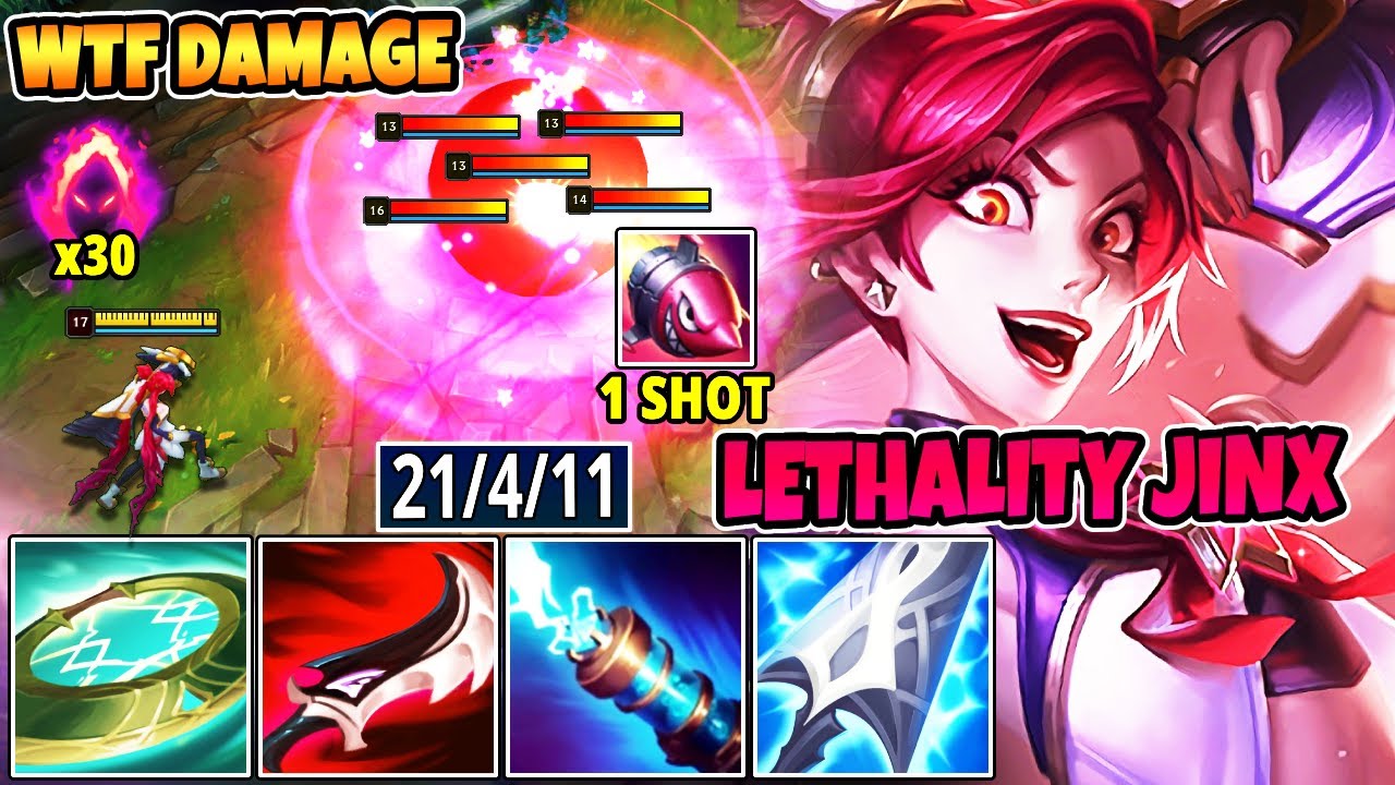 INSANE ONE-SHOT LETHALITY JINX BUILD (ABSURD DAMAGE) - League Of ...