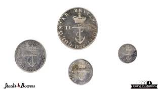 BRITISH WEST INDIES. Proof Set (4 Pieces), 1822. London Mint. George IV. All PCGS PROOF-64.