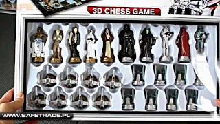 [CAF-23] Star Wars Gwiezdne Wojny Kolekcjonerskie Szachy 3D Zestaw Chess Set [www.safetrade.pl]