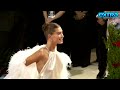 Met Gala 2022: Hailey Bieber WOWS in White Backless Gown with Feathers